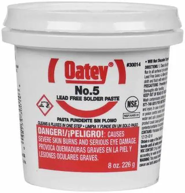 Alt view image 3 of 3 - Solder Paste Lead Free 8 Oz Oatey Flux 30014 038753300146