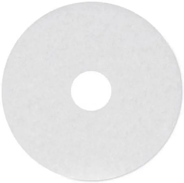 Alt view image 2 of 8 - Boardwalk Standard Polishing Floor Pads 15" Diameter White 5/Carton 4015WHI