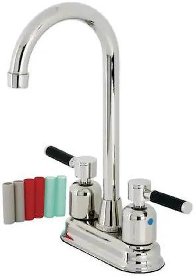 Alt view image 2 of 8 - Kingston Brass KB8496DKL Kaiser Bar Faucet, Polished Nickel
