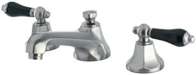 Alt view image 2 of 9 - Kingston Brass KS4468PKL Metropolitan Onyx Widespread Lavatory Faucet With Black