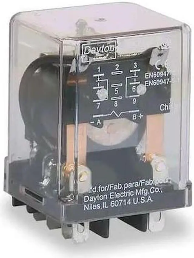 Alt view image 2 of 2 - DAYTON 5YR32 Plug-In, General Purpose Relay, Square, 10 A, 8