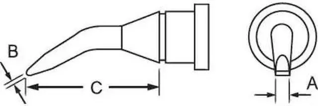 Alt view image 2 of 2 - WELLER T0054442899 Soldering Tip, Chisel, 1.2 mm, For Use With Wsp80 Pencil