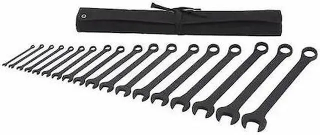Main image of WESTWARD 54DG08 Combination Wrench Set, Black Oxide, 1/4 in to 1 1/4 in Head