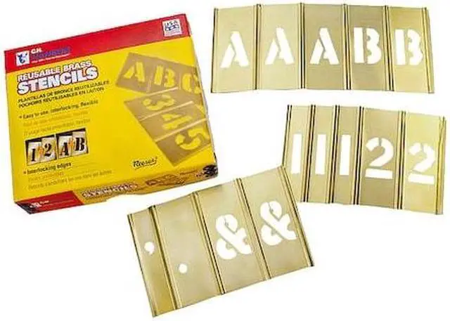 Main image of C.H. HANSON 10153 3 inch Stencil Let. & Num. 92 pc Set