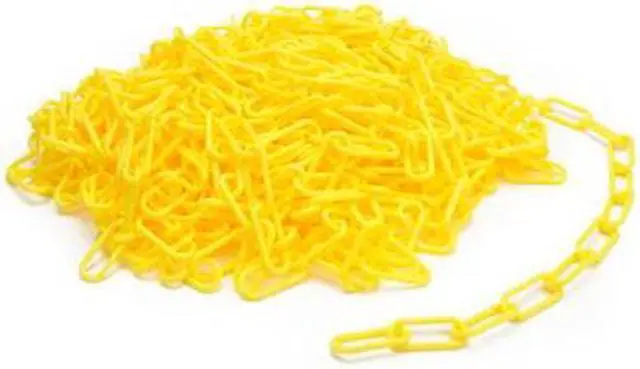 Main image of STEELMAN 61074 200-Foot Yellow Plastic Safety Chain