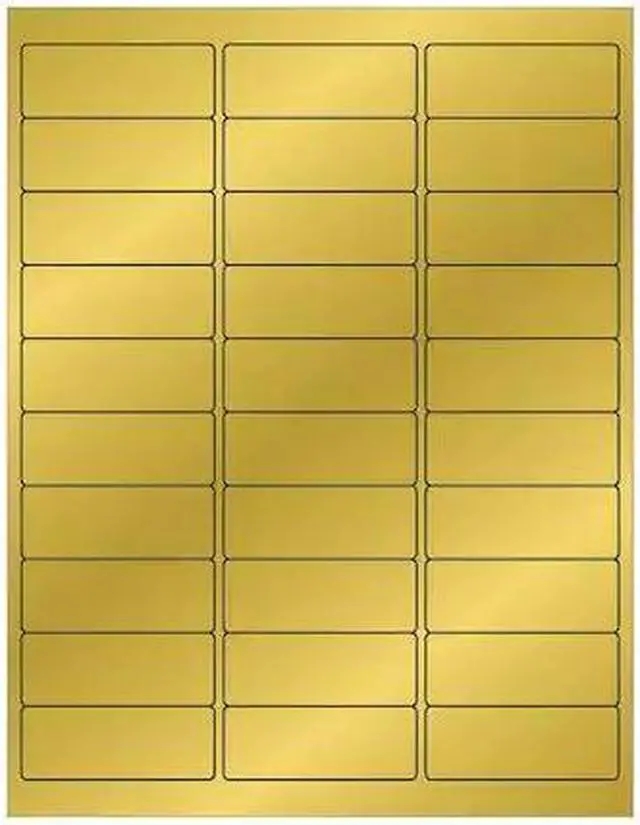 Main image of TAPE LOGIC LL210GD Tape Logic® Foil Rectangle Laser Labels, 2 5/8" x 1", Gold,