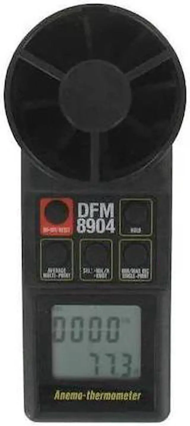 Main image of DWYER INSTRUMENTS 8904 Anemometer,Rotating Vane,Black