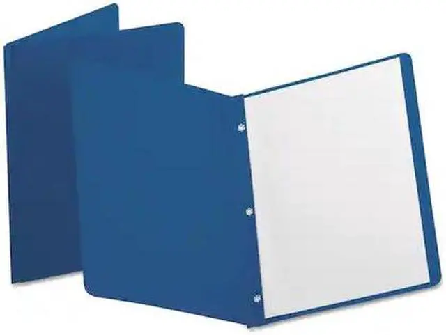 Alt view image 2 of 5 - Oxford 52538 Paper Report Cover, Tang Clip, Letter, 1/2" Capacity, Dark Blue, 25/Box