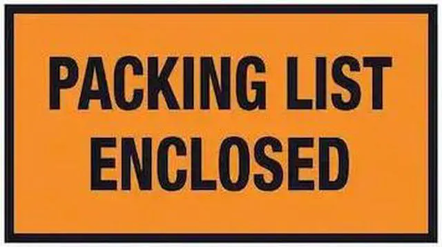 Main image of Tape Logic PL426 5 .5 x 10 in. 2 Mil Poly Orange Packing List Enclosed Envelopes