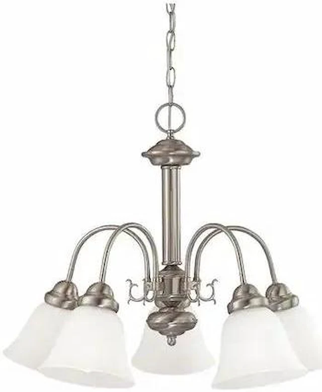 Main image of NUVO 60-3240 Ballerina 5-Light 24 in. Chandelier with Frosted White Glass