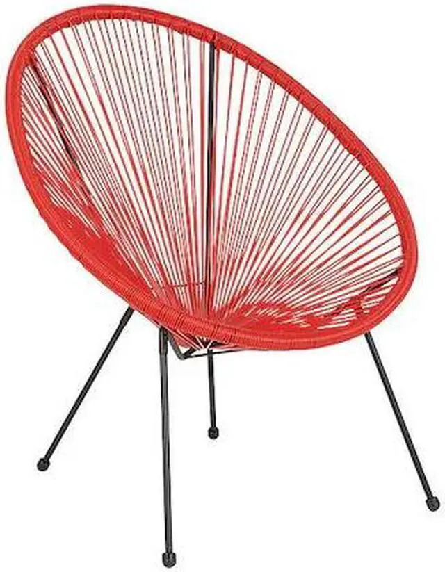 Main image of Valencia Oval Comfort Series Take Ten Red Rattan Lounge Chair
