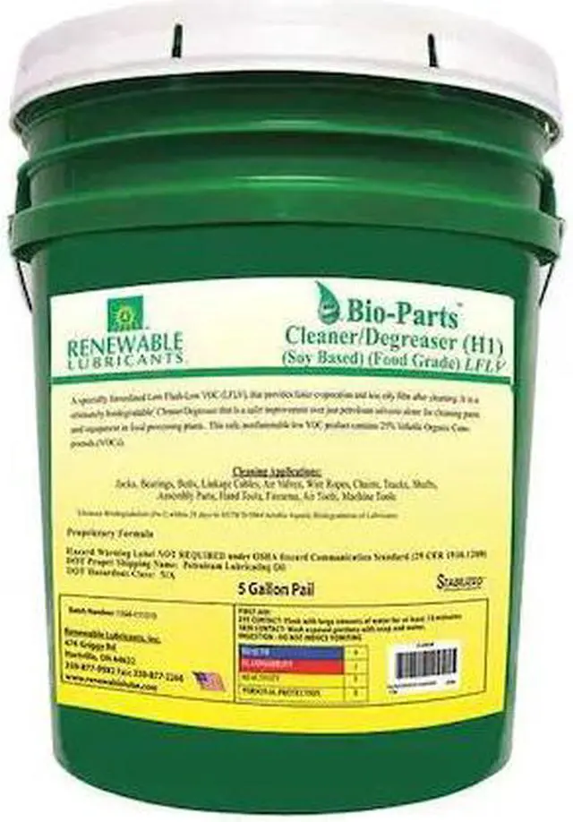 Main image of RENEWABLE LUBRICANTS 87594 Cleaner/Degreaser, 5 Gal Pail, Liquid, Light Yellow