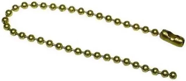 Main image of ZORO SELECT 2YB25 Beaded Chain,Brs,Brs Pld,6 In,PK100
