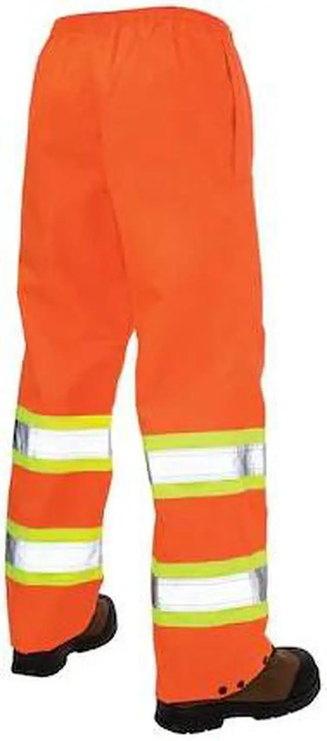 Main image of TOUGH DUCK S37411 Hi-Vis Rain Pants,XL,Orange