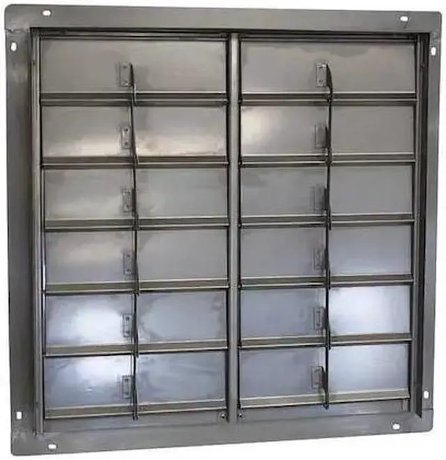 Main image of DAYTON 4FZJ9 30 in 33"H-W 5 1/4"L SS Backdraft Dampr, 30-1/2 in x 30-1/2 in,