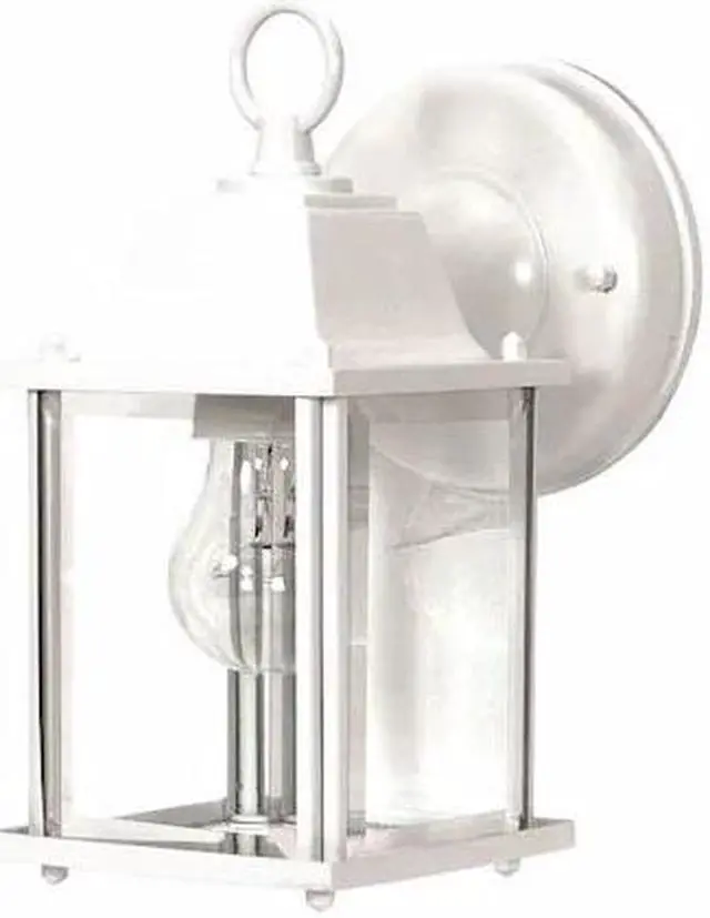 Main image of NUVO 60-3463 1-Light 8-5/8 in. Wall Lantern Cube Lantern with Clear Beveled