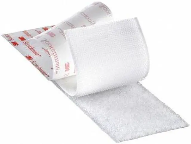 Main image of 3M DK3M158 Reclosable Fastener, Rubber Adhesive, 150 ft, 1 in Wd, White