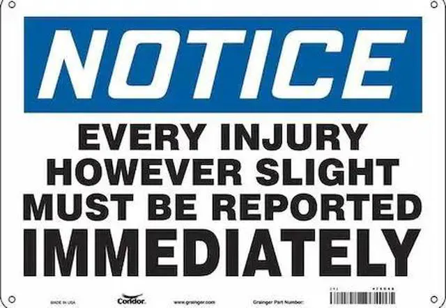 Main image of CONDOR 475G68 Safety Sign, 10 in Height, 14 in Width, Polyethylene, Horizontal