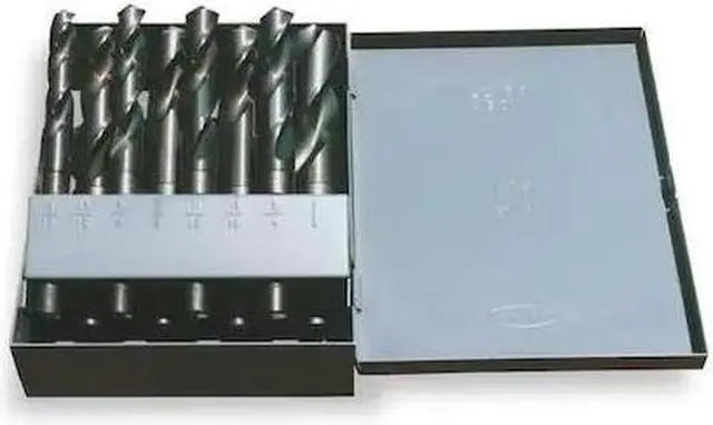 Main image of CLE-LINE C21135 18PC 1/2 Reduced Shank Silver & Deming Drill Set Cle-Line 1813