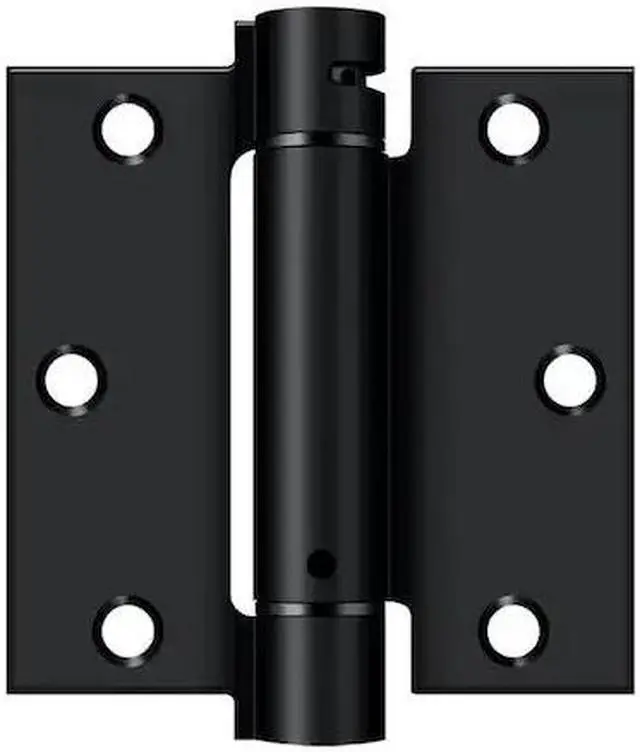 Alt view image 2 of 3 - Deltana DSH35U1B 3.5 x 3.5 in. Spring Hinge Steel-US1B