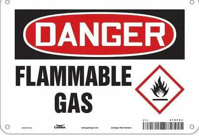 Main image of CONDOR 478F80 Danger Sign,10" Wx7" H,0.032" Thickness, 478F80