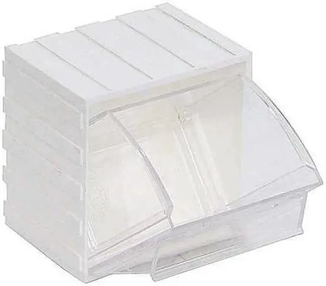 Alt view image 2 of 3 - QUANTUM STORAGE SYSTEMS QTB406WT Tip Out Bins, Individual, W 4-1/16, White