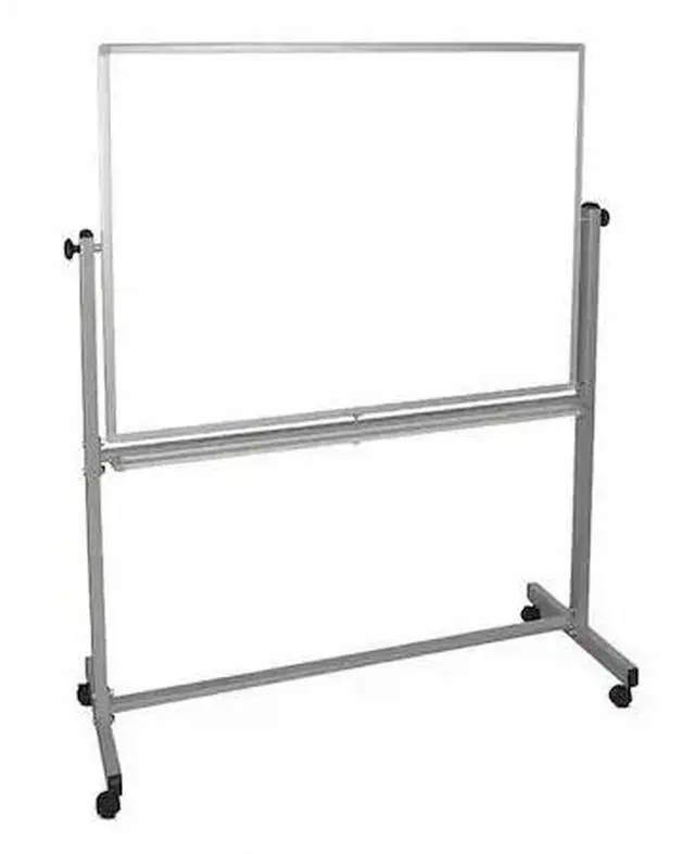 Main image of Luxor MB4836WW Mobile Magnetic Whiteboard - 48" x 36" - White Surface -Silver Aluminum Frame