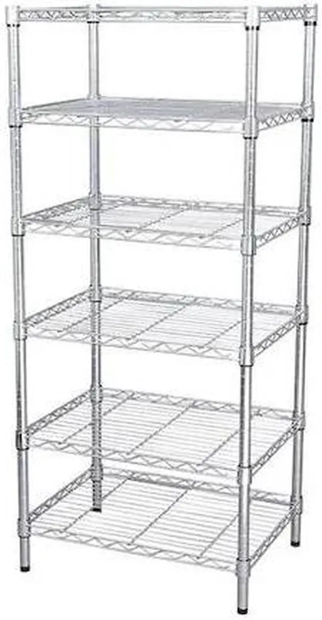 Main image of ZORO SELECT 5GPK0 Wire Shelving Unit, 18"D x 48"W x 74"H, 6 Shelves, Chrome