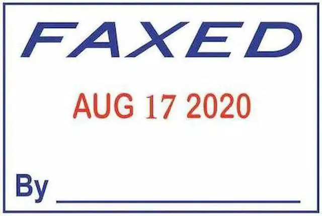 Main image of 2000PLUS 038863 Message Date Stamp,4 Bands, Faxed
