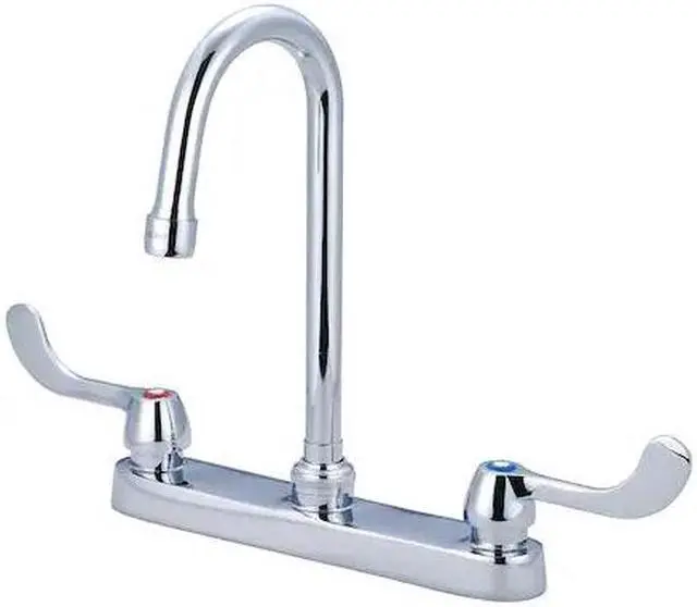 Main image of CENTRAL BRASS 80122-ELS17 Two Handle Cast Brass Kitchen Faucet, NPSM, Standard,