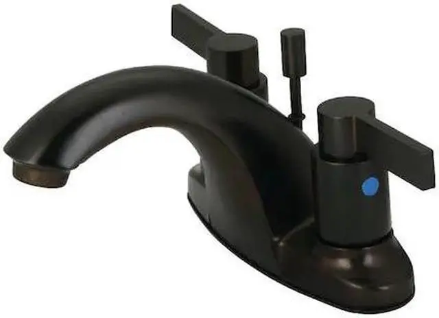Alt view image 2 of 5 - Kingston Brass KB8645NDL Two Handle 4 in. Centerset Lavatory Faucet with Brass Pop-up