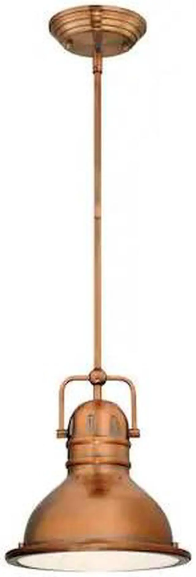 Main image of WESTINGHOUSE 63084A One-Light LED Mini Pendant Boswell Wshd Copper Frstd