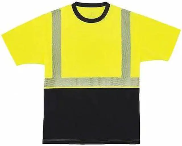 Main image of ERGODYNE 8280BK Short Sleeve Hi-Vis Black Bottom T-Shirt, Class 2, Polyester