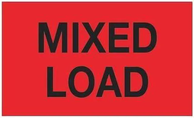 Main image of TAPE LOGIC DL1110 Tape Logic® Labels, "Mixed Load", Fluorescent Red, 500/Roll