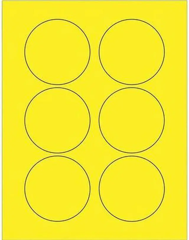 Main image of TAPE LOGIC LL195YE Tape Logic® Fluorescent Circle Laser Labels, 3", Fluorescent