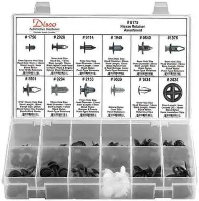 Main image of ZORO SELECT 8175 Nissan Retainer Assortment,123 Pc