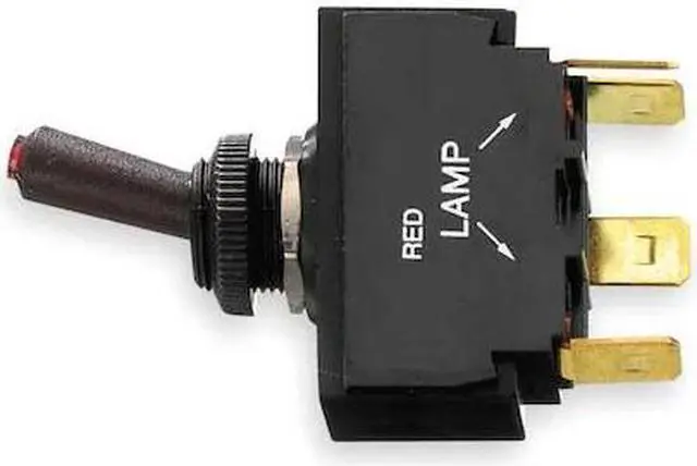 Alt view image 2 of 2 - HUBBELL WIRING DEVICE-KELLEMS M11LTR Marine Lighted Toggle Switch, SPST, 4