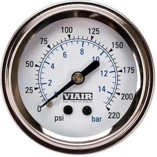 Main image of VIAIR 90089 Sngl Needle Gauge,White Face,Illuminated