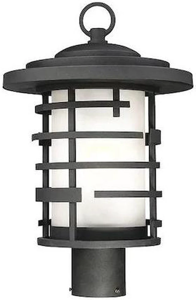Main image of NUVO 60-6406 Lansing - 1-Light - Outdoor Post Lantern with Etched Glass