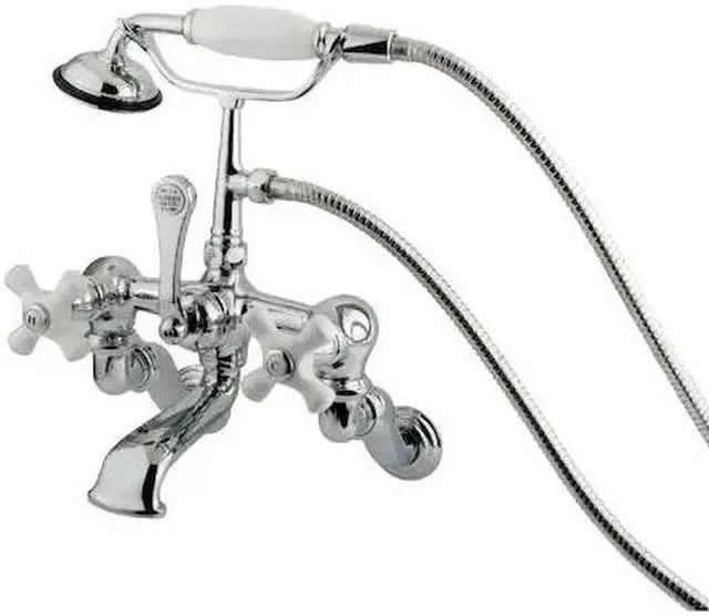 Alt view image 2 of 2 - Kingston Brass CC466T1 Wall Mount Clawfoot Tub Filler with Hand Shower