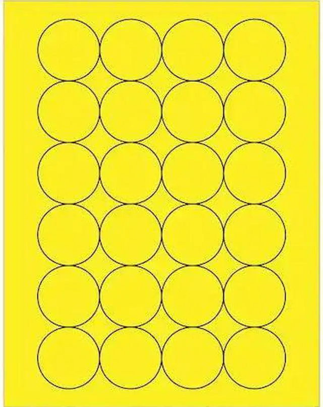 Main image of TAPE LOGIC LL196YE Tape Logic® Fluorescent Circle Laser Labels, 1 2/3",
