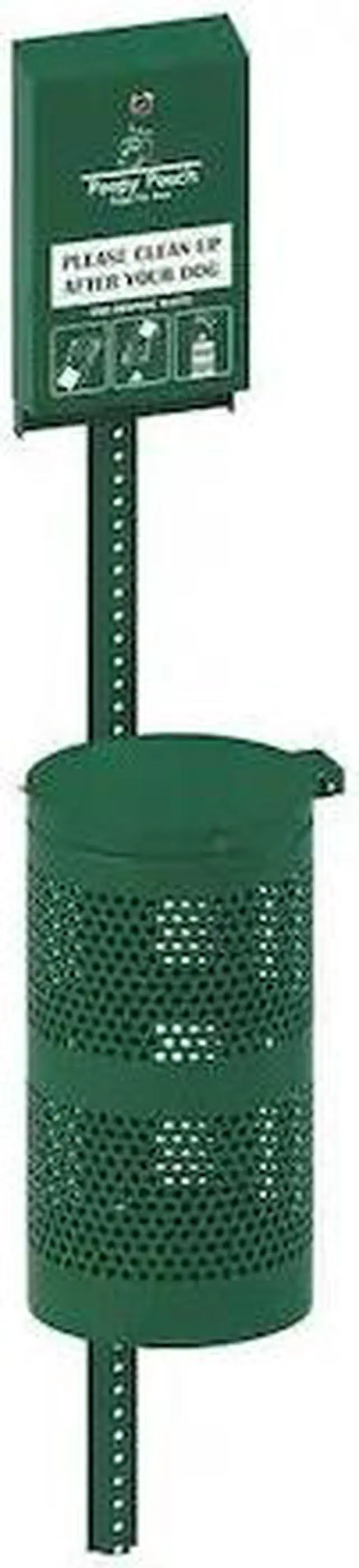 Main image of POOPY POUCH PP-H-KIT Pet Waste Disp. Station,Green,3-1/2 gal.