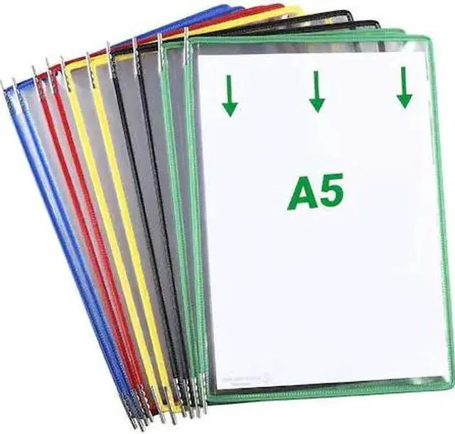 Main image of TARIFOLD P090A5 Assorted Color A5 Display Pockets, PK10
