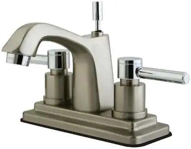 Alt view image 2 of 3 - Kingston Brass KS8647DL Two Handle 4 in. Centerset Lavatory Faucet with Brass Pop-up