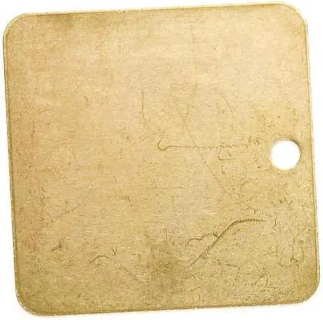 Main image of BRADY 23213 Blk Tag,2 x 2 In,Brs,Sq,3/16 In,PK25