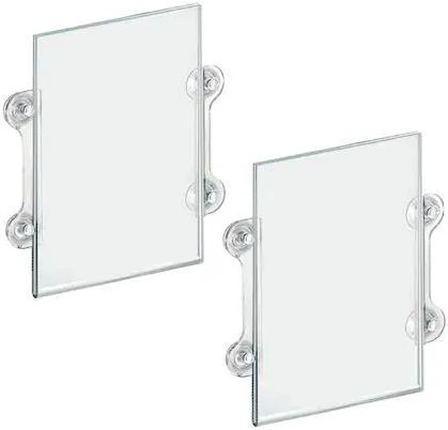 Main image of AZAR DISPLAYS 106606 8.5"W x 14"H Sign Frame W/ suction cups, PK2