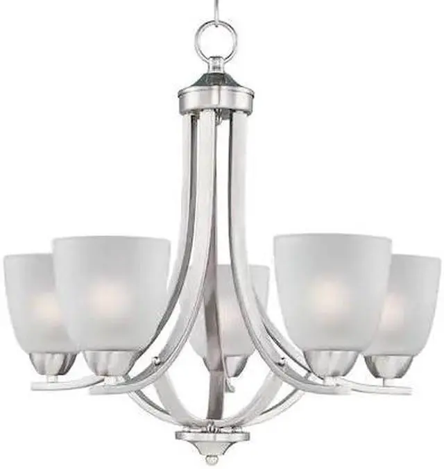 Main image of MAXIM LIGHTING 11225FTSN Axis 5-Light 24" Wide Satin Nickel Chandelier
