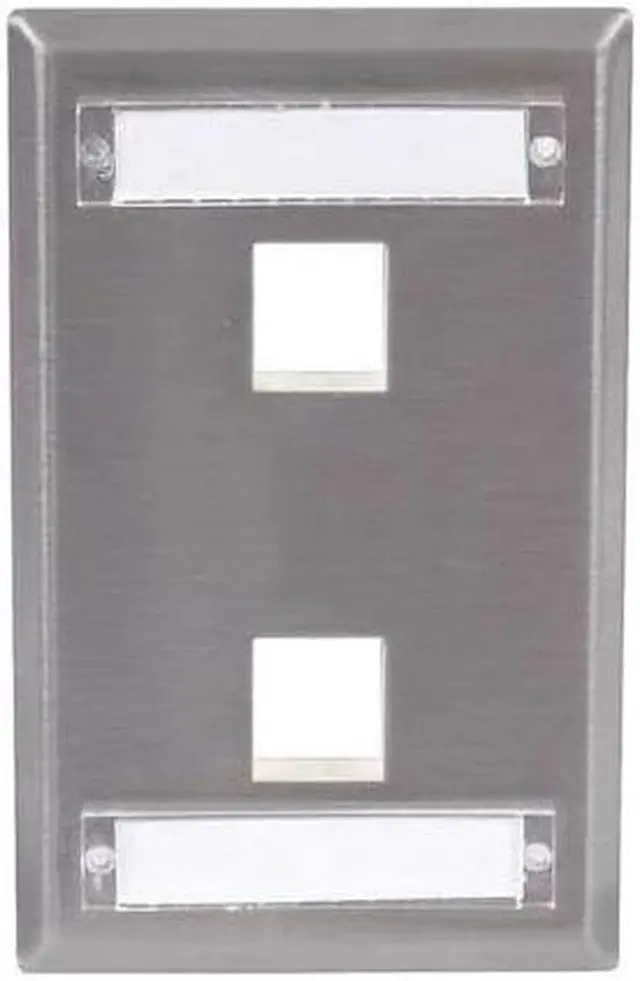 Main image of HUBBELL PREMISE WIRING SSFL12 Plate,2 Ports,Gray