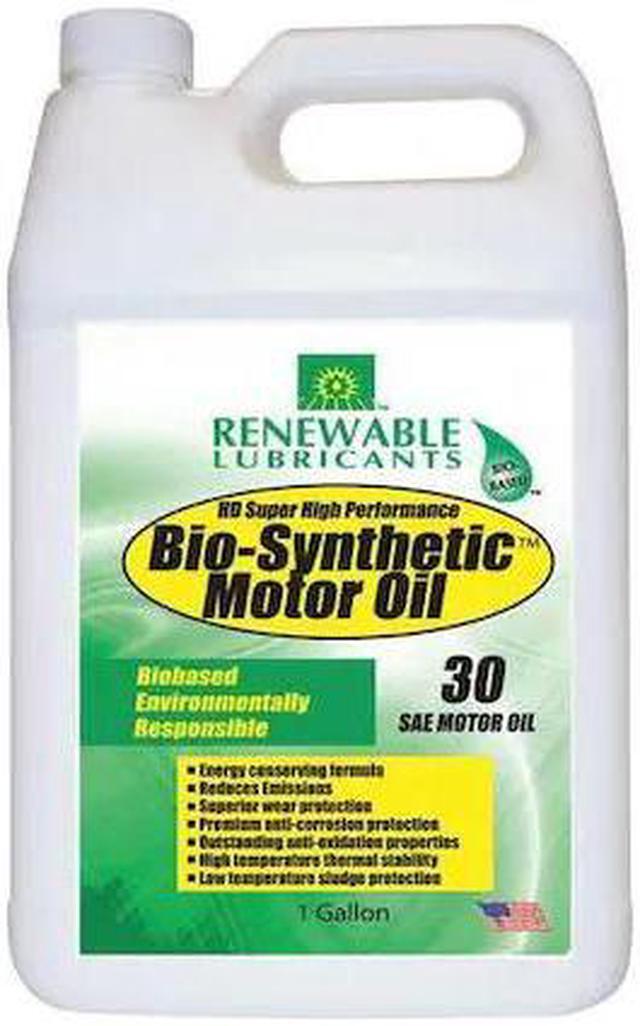 Main image of RENEWABLE LUBRICANTS 85243 Engine Oil, 30W, Bio-Synthetic, 1 Gal.