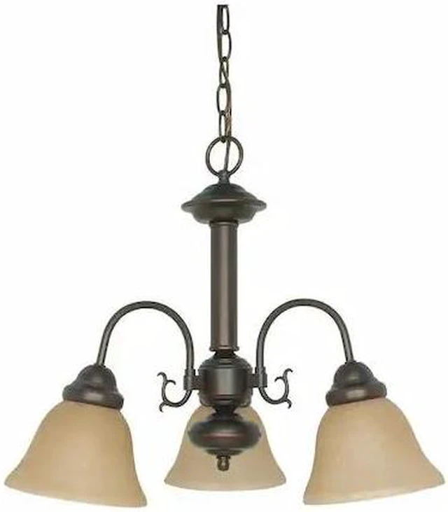 Main image of NUVO 60-1252 Ballerina 3-Light 20 in. Chandelier with Champagne Linen Washed